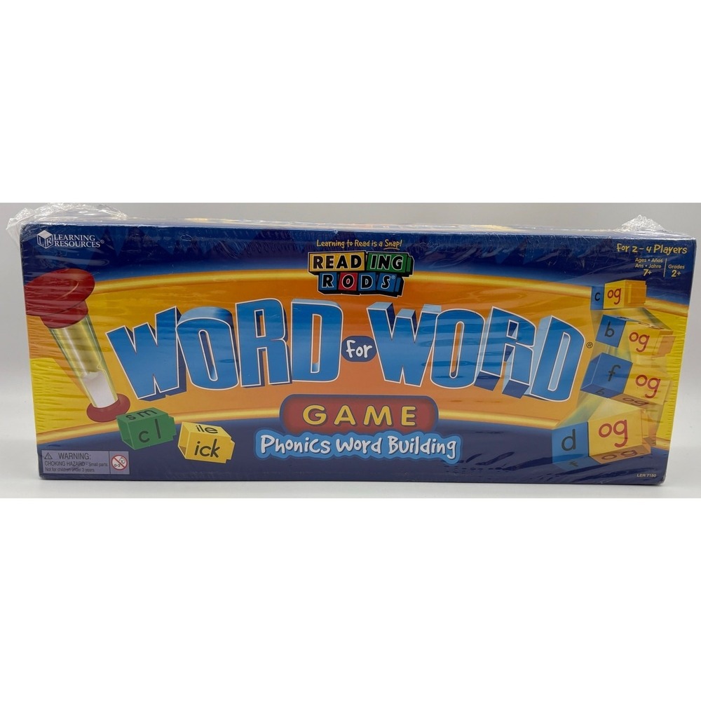 Learning‎ Resources Reading Rods Word for Word Game Phonics Word Building Sealed